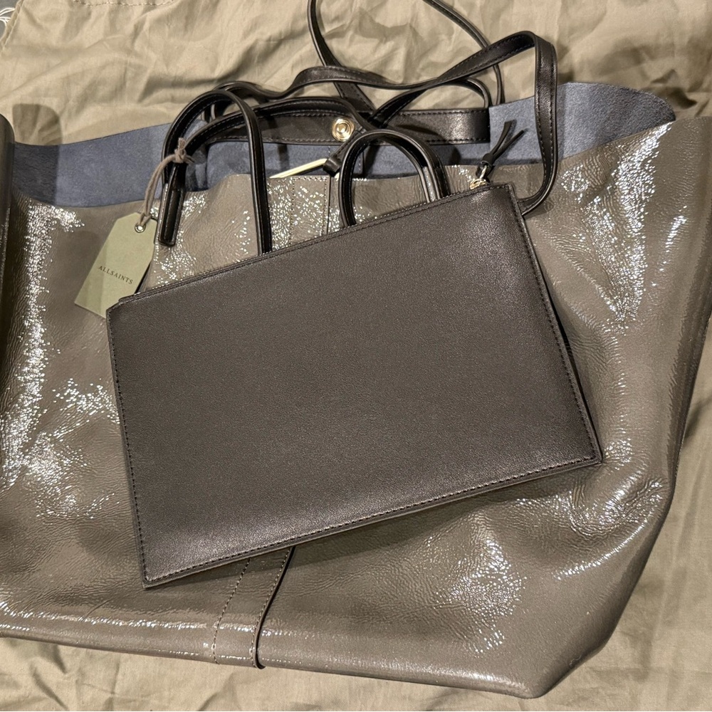 All Saints Hannah Tote- Ash Grey - Picture 2 of 10